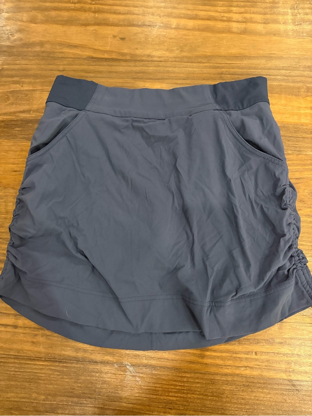 Columbia Charcoal Black Active Skort with Side Ruching